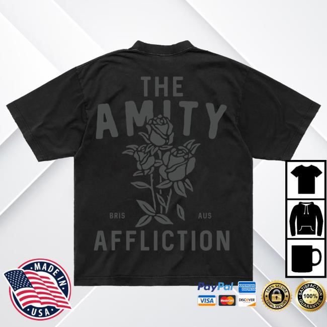 Official Amity Affliction Merch Store Amity Affliction Bouquet Black Popover Shirt