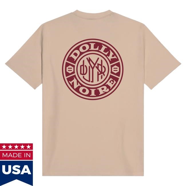 Dolly Noire Badge Round Logo Tee Beige