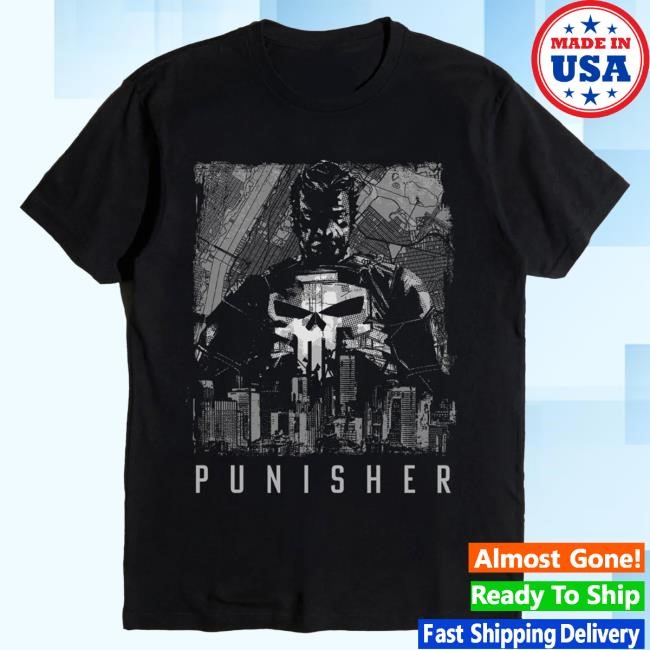 Official Heroes And Villains Forge Series Marvel The Punisher NYC Skyline Forge Shirts