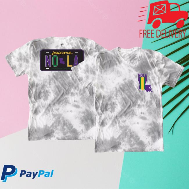 Official Dicks Sporting Goods Where I'm From New Orleans Tie Dye License Plate Top Shirt Tie-Dye Dickssportinggoods