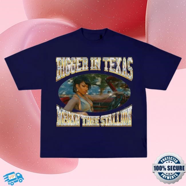 Official Megan Thee Stallion Merch Store Shop Megan Thee Stallion Megan Rider Tees ( Navy)