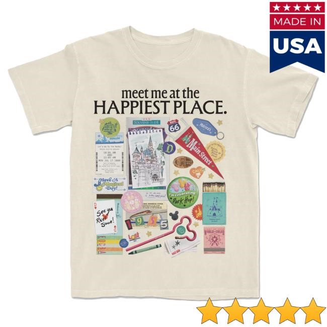 Iconic Style Meet Me At The Happiest Place Tee Graphic