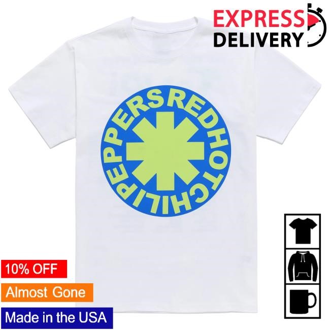 Official Red Hot Chili Peppers Classic Tour Tee 2024 - Blue/Mint