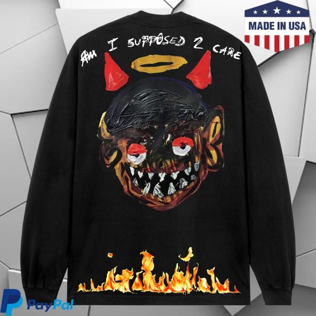 Xxx Tentacion Am I Supposed To Care Long Sleeve T-Shirt Black | Xxxtentacion Official Merch Store Shop