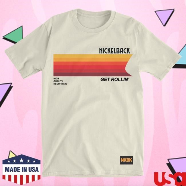 Official Nickelback Merch Nickelback Vhs Vintage White Popover Shirt Nickelback Apparel
