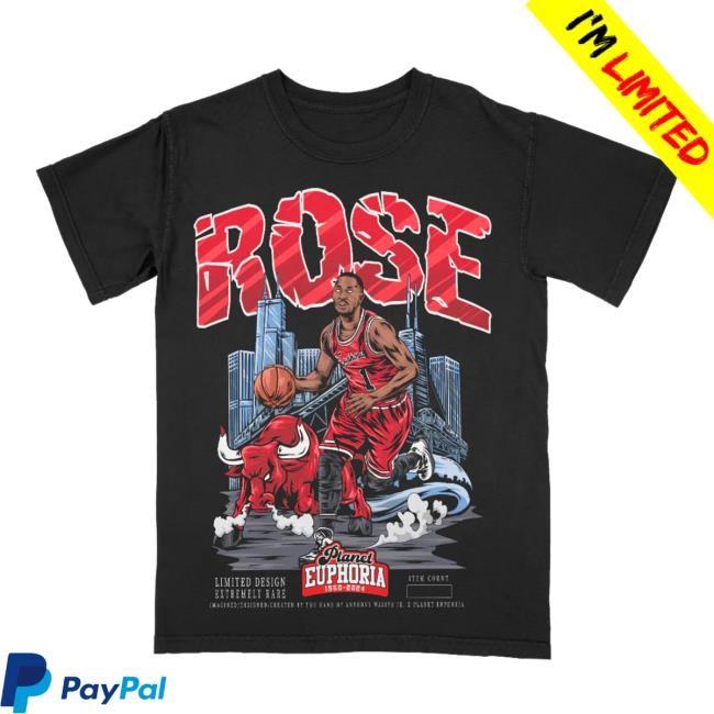 Planet Euphoria Merch Derrick Rose Black T Shirt #/500 – Euphoria Shop