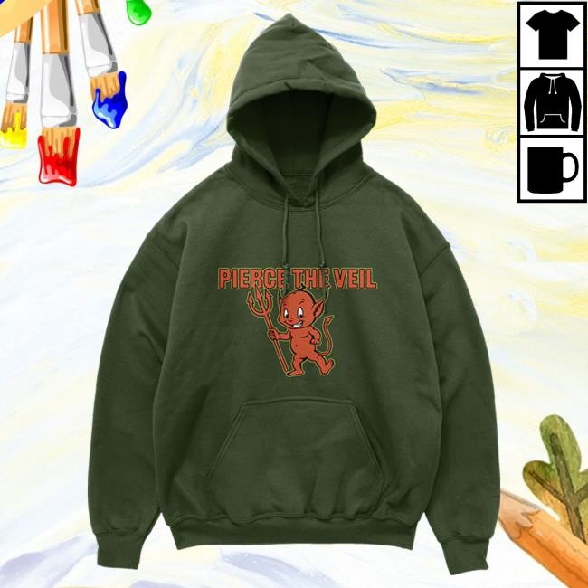 Official Pierce The Veil Merch Store Devil Green Hoody Pierce The Veil Clothing Shop Ptv Merch