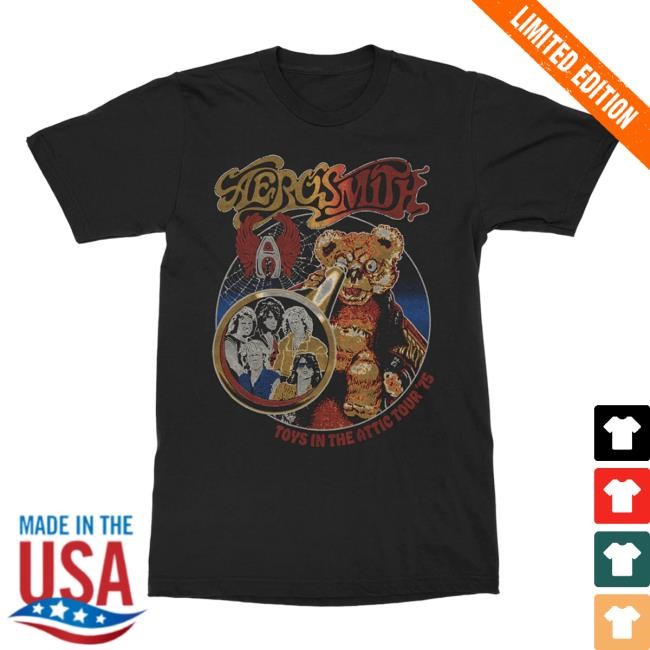 Aerosmith Official Store Toys In The Attic Tour 75' New Shirt Aerosmith