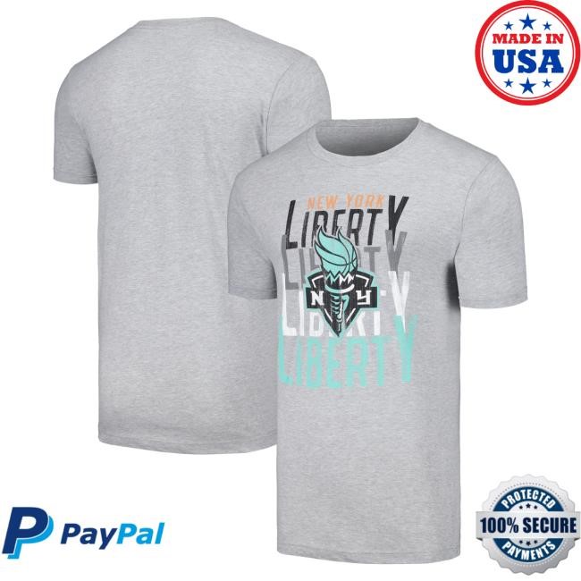 Official Ny Liberty Merch Store Unisex Stadium Essentials Heather Gray New York Liberty Dedication Popover Shirt Ny Liberty Apparel Shop