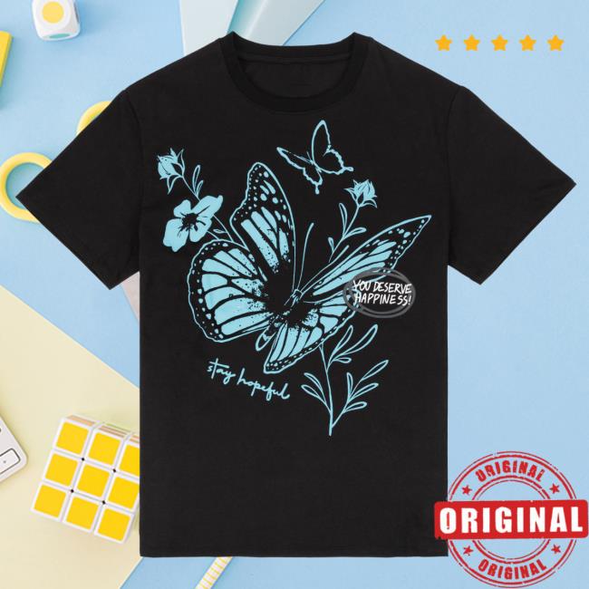 Official Aimsey Merch Store Stay Hopeful Butterflies Vintage Shirt
