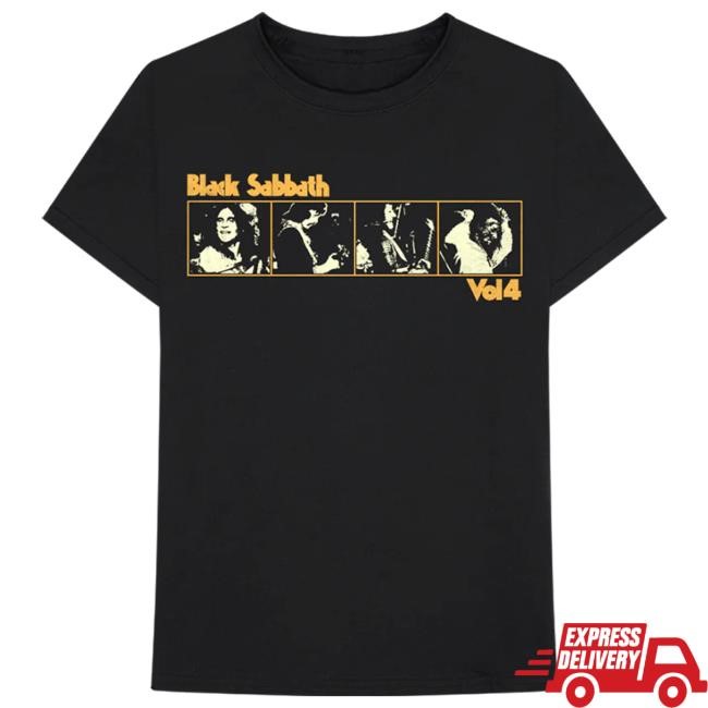 Vol. 4 Film Strip Black New T-Shirt - Black Sabbath Official Store