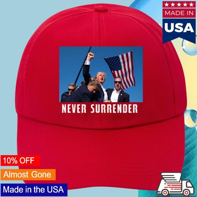 Trump Shot Hat Never Surender