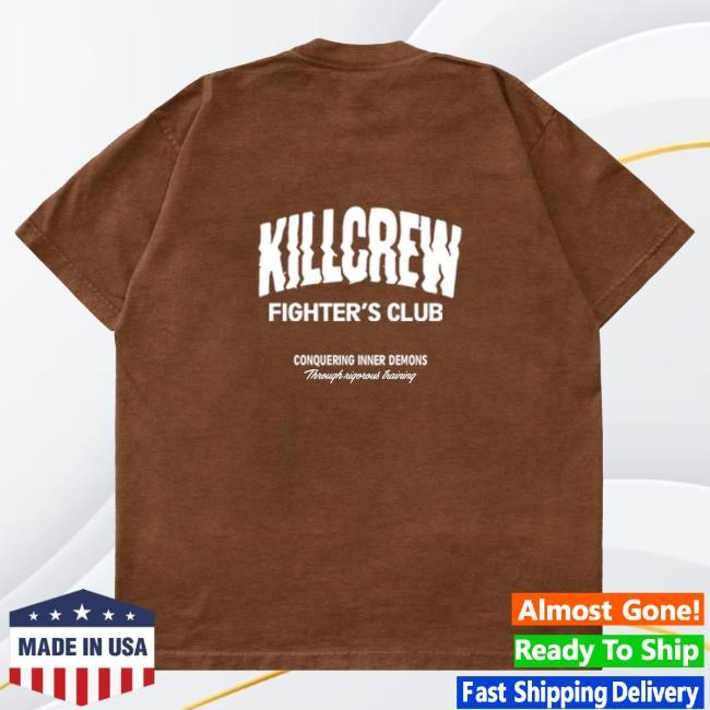 Official Kill Crew Apparel Clothing Oversized Rigorous Training Hot Shirt - Brown / White KillCrew Shop
