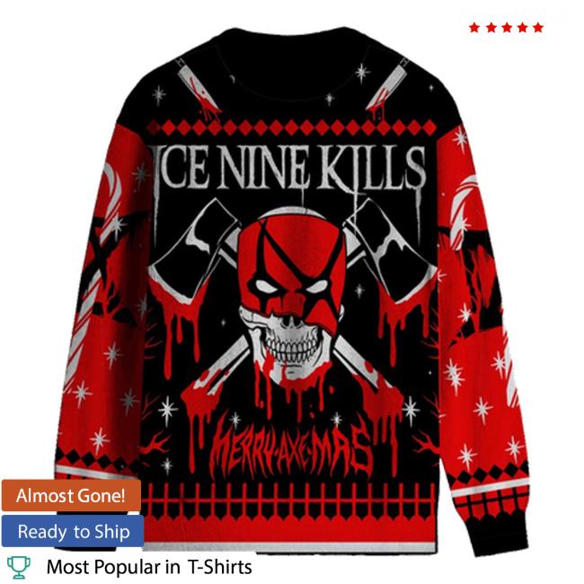Official Ink Ice Nine Kills Merch Kill the Impericon Christmas Sweater