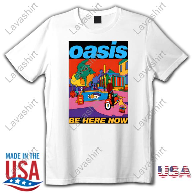 Official Oasis Merch Oasis Organic Be Here Now Cover Art Shirt