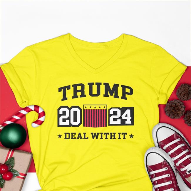 Trump 2024 Deal With It Baseball Sleeve Tee Davram