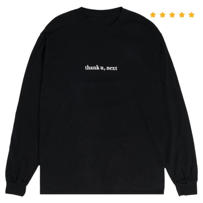 Official Ariana Grande Merch Store Ariana Grande thank u, next Long Sleeve New Shirt Ariana Grande Apparel Clothing Shop ArianaGrande