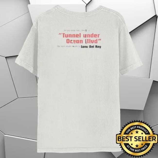 Lana Del Rey Tunnel Under Ocean Blvd Photo Tee - White | Lana Del Rey Merch Store Shop Official
