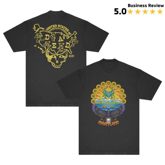 Official Grateful Dead Merch Maryland United States of DeadT Shirt GratefulDead