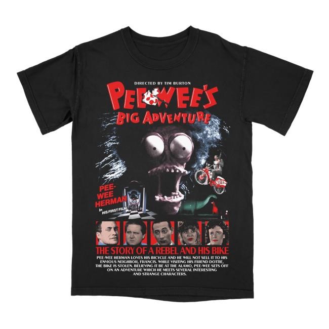 Official Graveyard Goods Shop Apparel Pee-Wee's Big Adventure (Synopsis Edition) Short Sleeve Tee Graveyard Goods