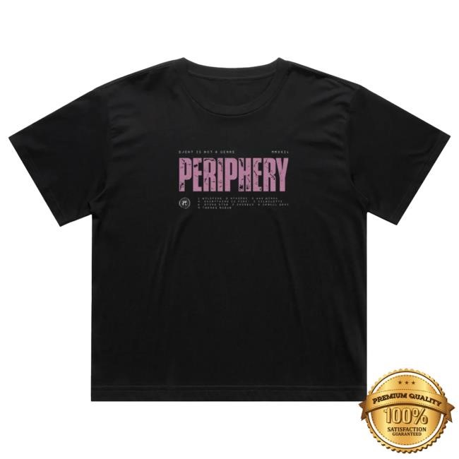 Periphery Official Merch Tracklist Crop Top T Shirt