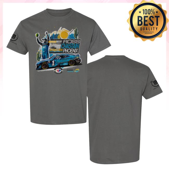 Official Trackhouse Merch Trackhouse Racing Ross Chastain Phoenix Win T Shirt