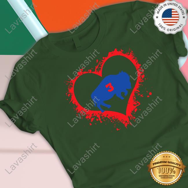 Official Damar Hamlin Heart 3 Hoodie Damar Hamlin Heart 3 Tee Midnightboathouse