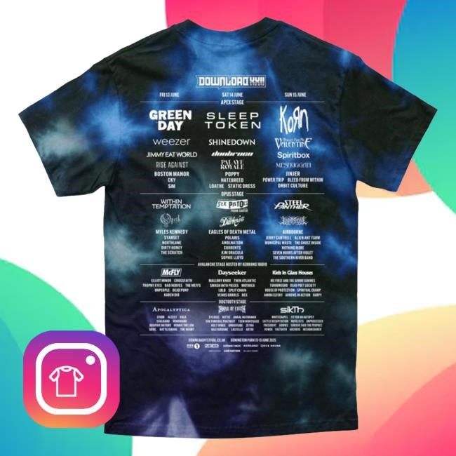 Download Festival Tie Dye 2025 Event Line Up Cap Download Festival Merch Store Shop Official
