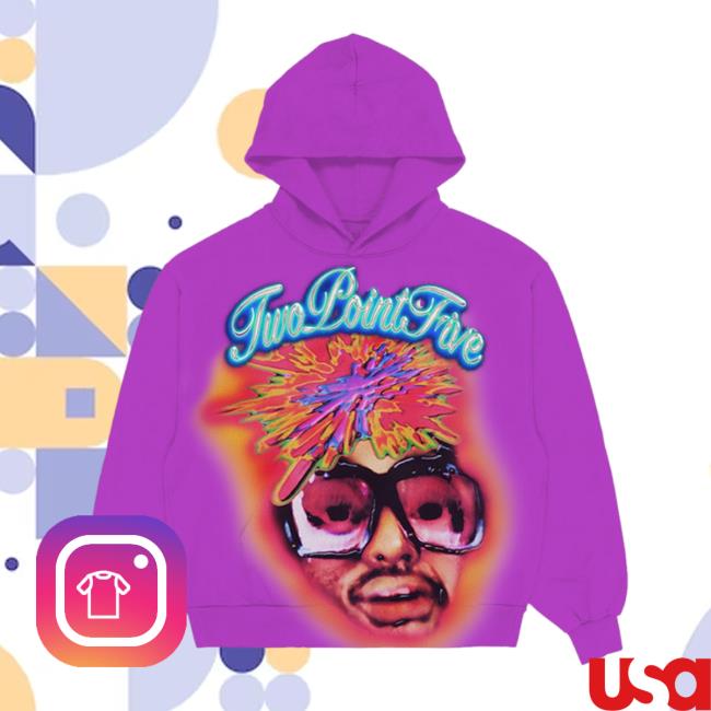 Merch Bar Aminé Twopointfive Airbrush Crew neck Sweatshirt Purple Merchbar