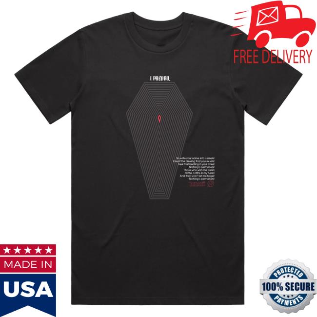 Official I Prevail Merch Store I Prevail Coffin Shirt New (Black) I Prevail Apparel Clothing Shop IPrevail