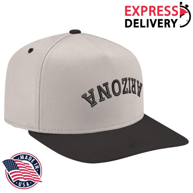 Official MLB Shop Men's Arizona Diamondbacks New Era Cream/Black Upside Down City Name A-Frame 9FIFTY Snapback Cap
