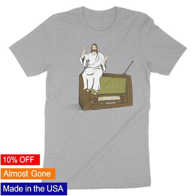 Official Guster Merch Store Shop Guster Jesus On The Radio Tees (Heather Grey)