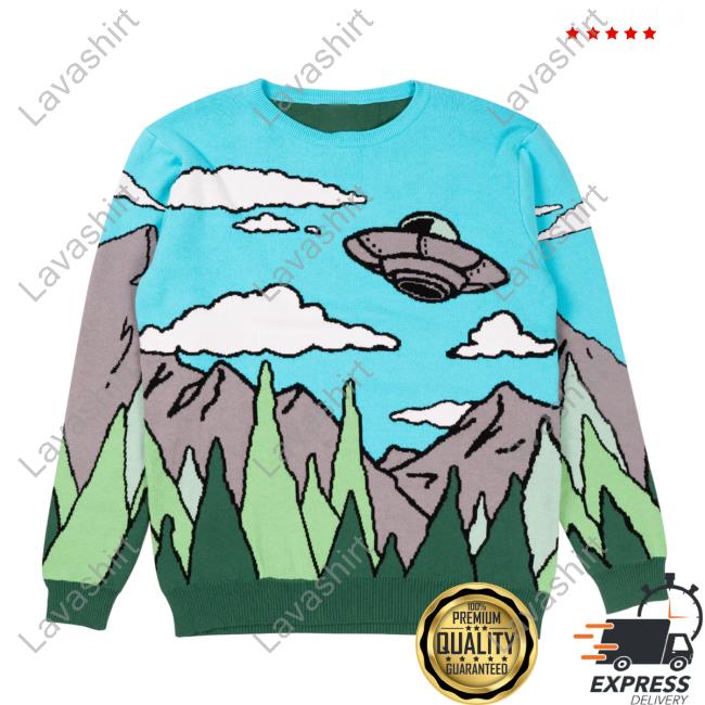 Official Elvis The Alien Ayylien Clothing UFO Knit Hoodie