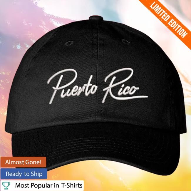 Official Bad Bunny Shop Puerto Rico Black Dad Cap BadBunny