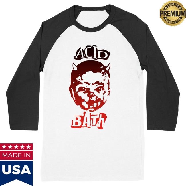 Official Acid Bath Merch Store Devil Baby Baseball Long Sleeve Shirt