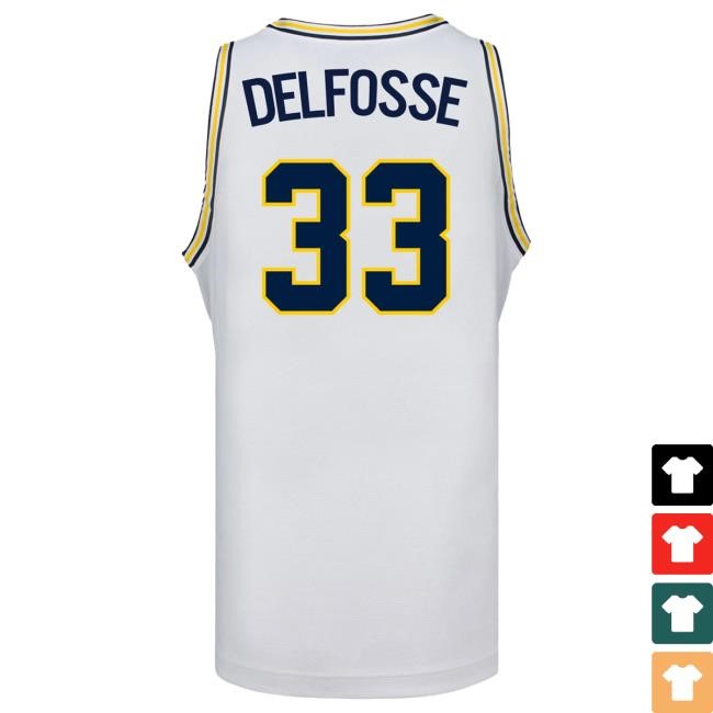 Michigan Wolverines #33 Te'Yala Delfosse Student Athlete White Women's Basketball Jersey T Shirt | The M Den Official Merch Store Shop