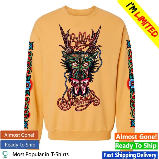 Billy Strings Merch Butterfly Dragon Crewneck Sweatshirt (Sean Drennen)