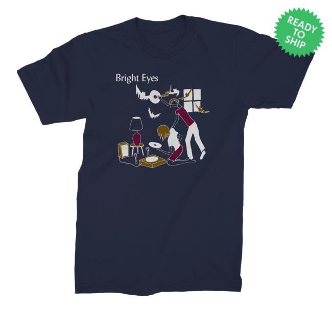 Official Bright Eyes Merch Record Tee Shirt