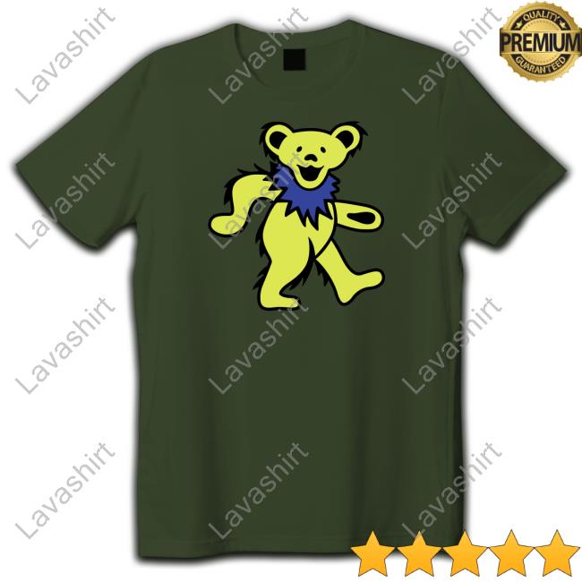 Grateful Dead Section119 Merch Grateful Dead Classic Navy With Yellow Bear Hoodie