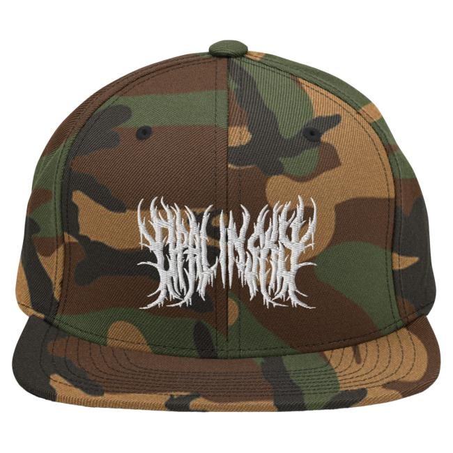 Official Opal In Sky "Deathcore" Embroidered Snapback Black/ Red Cap