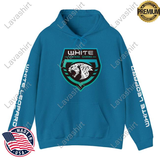 Official Soar Dogg White Leopard Gaming Hoodie Antique Sapphire