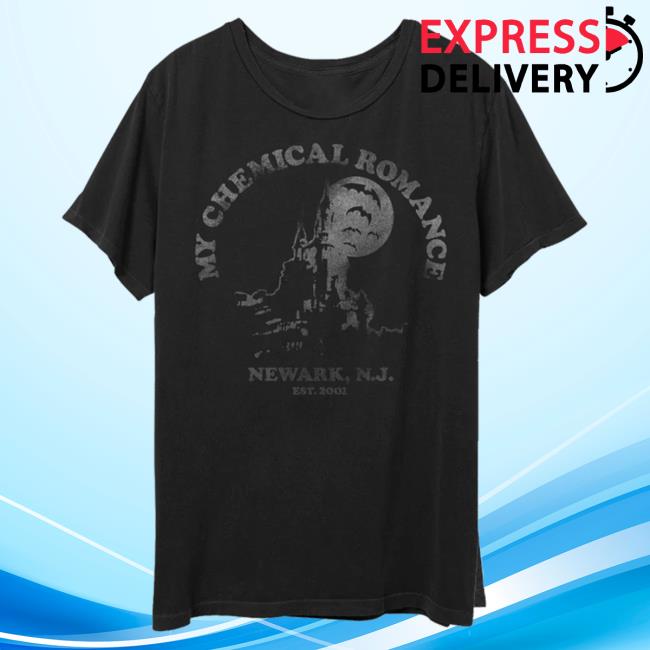 Official Mcr Merch Store Shop Warner Records My Chemical Romance Haunted Castle Distressed Shirts WarnerRecords