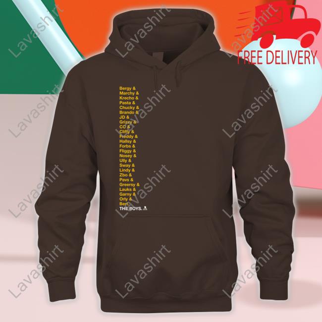 Boston Proshop Merch Bruins 2023 The Boys Roster Hoodies Boston Bruins