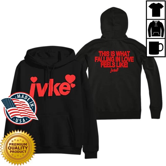 Official Jvke Merch Jvke Falling In Love Black Crew neck Sweatshirt