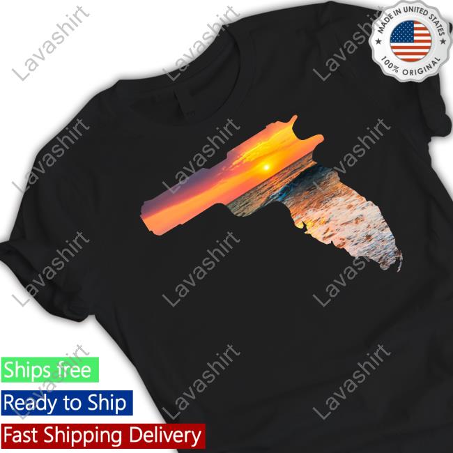 Florida The Gunshine State Gun Map T-Shirt