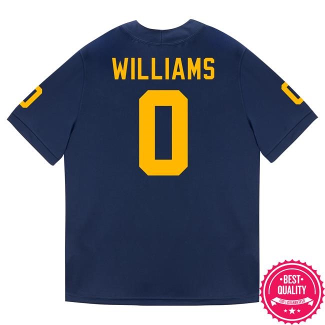The M Den Michigan Wolverines #0 Tre Williams Student Athlete Blue Football Jersey Shirt