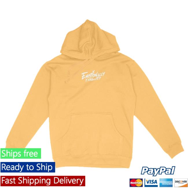 Official Philip Defranco Merch Store Beautiful Bastard Emotionally Exhausted Peach Pastel Hoodie Beautifulbastard Philipdefranco Shop