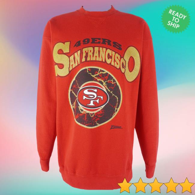 Official Vintage Club Clothing (Zubaz) - San Francisco 49Ers Sweatshirt 1990S Large