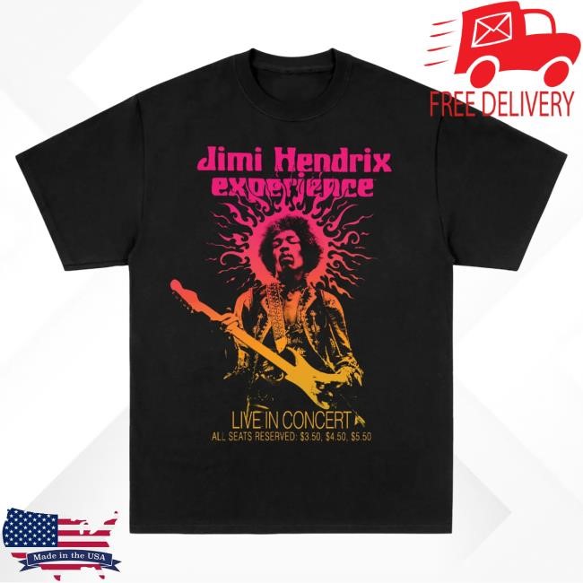 Jimi Hendrix Experience Ombre Tshirt Black
