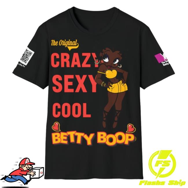 Betty Boop Crazy Sexy Cool Tees Black